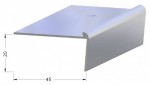 Profil na hrany schodů Roll - 3 x 20 mm na lino,vrtaný - Alu stříbro - 300 cm
