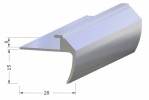 Profil na hrany schodů Roll - 5 x 15 mm,vrtaný - Alu zlato - 270 cm