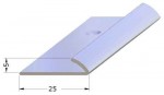 Ukončovací profil Roll - 5 x 25 mm,vrtaný - Alu stříbro - 270 cm