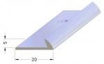 Ukončovací profil Roll - 5 x 20 mm,vrtaný - Alu stříbro - 270 cm