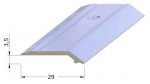 Lino - ukončovací profil Roll - 3,5 mm,vrtaný - Alu stříbro - 270 cm