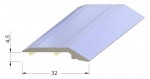 Lino - ukončovací profil Roll - 4,5 mm samolepicí - Alu stříbro - 270 cm