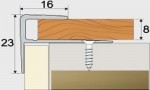 Schodový profil 23 x 15 mm, tl. 8 mm, šroubovací - 270 cm - zlato