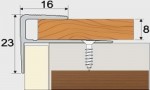 Schodový profil 23 x 15 mm, tl. 8 mm, šroubovací - 270 cm - buk