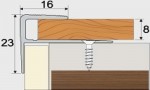 Schodový profil 23 x 15 mm, tl. 8 mm, šroubovací - 270 cm - dub