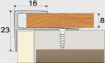 Schodový profil 23 x 15 mm, tl. 8 mm, šroubovací - 270 cm - javor