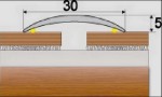Přechodový profil 30 mm s nivelací 5 mm, samolepící - 270 cm - Ořech zlatý