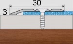 Ukončovací profil 30 mm, pro výškový rozdíl 3 mm, samolepící, 90 cm - buk červený