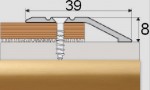 Ukončovací profil 39 mm, pro výškový rozdíl 8 mm, samolepící, 90 cm - zlato