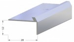 Profil na hrany schodů Roll - 3,3 x 12 mm na lino,vrtaný - Alu zlato - 270 cm