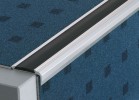 Profil na hrany schodů Roll - 13,5 mm s PVC-vložkou,vrtaný - Alu stříbro - 300 cm