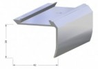 Profil na hrany schodů Roll - 28 mm s PVC-vložkou,vrtaný - Alu stříbro - 300 cm
