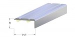 Úhelníkový profil Roll - 10 x 24,5 mm samolepicí - Alu stříbro - 270 cm