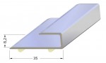 U-profil Roll - 8,2 mm pro lamináty, samolepicí - Alu stříbro - 270 cm