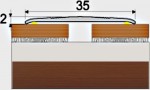 Přechodový profil 35 mm bez nivelace, samolepící - 270 cm - Třešeň