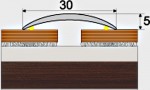 Přechodový profil 30 mm s nivelací 5 mm, samolepící - 270 cm - Afrezie