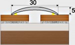 Přechodový profil 30 mm s nivelací 5 mm, samolepící - 93 cm - Buk