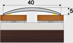 Přechodový profil 40 mm s nivelací 10 mm, samolepící - 270 cm - Afrezie