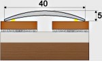 Přechodový profil 40 mm s nivelací 10 mm, samolepící - 270 cm - Buk