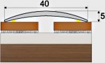 Přechodový profil 40 mm s nivelací 10 mm, samolepící - 270 cm - Dub