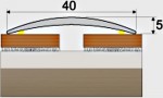 Přechodový profil 40 mm s nivelací 10 mm, samolepící - 270 cm - Javor