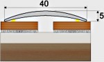 Přechodový profil 40 mm s nivelací 10 mm, samolepící - 270 cm - Sosna