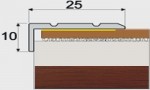 Schodový profil 25 x 10 mm, samolepící - 270 cm - Mahagon