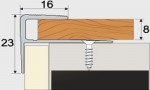 Schodový profil 23 x 15 mm, tl. 8 mm, šroubovací - 120 cm - tmavá bronz