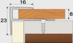 Schodový profil 23 x 15 mm, tl. 8 mm, šroubovací - 270 cm - buk červený