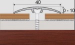Přechodový profil UNIVERZÁLNÍ 40 mm s nivelací 10 mm - 270 cm - Mahagon