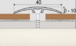 Přechodový profil UNIVERZÁLNÍ 40 mm s nivelací 10 mm - 270 cm - Sosna bílá