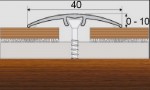 Přechodový profil UNIVERZÁLNÍ 40 mm s nivelací 10 mm - 270 cm - Teak indický
