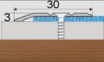 Ukončovací profil 30 mm, pro výškový rozdíl 3 mm, samolepící, 90 cm - buk