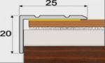 Schodový profil 25 x 20 mm, samolepící - 270 cm - Mahagon togo